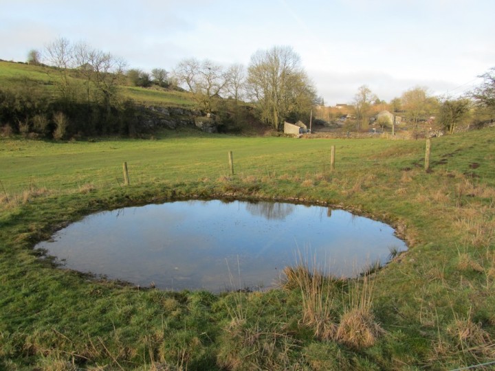 Dew pond in Lathkill Dale