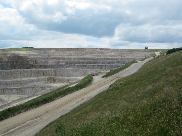 The quarry that supplies limestone to the cement works